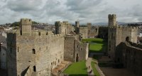 Caernarfon - the view inland from the Eagle Tower